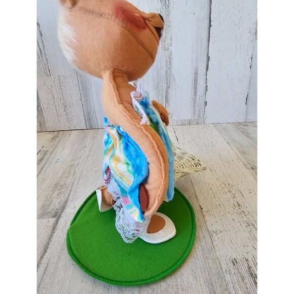 Annalee bear parade spring‎ Easter basket 1996 vintage flowers girl - Picture 4 of 8